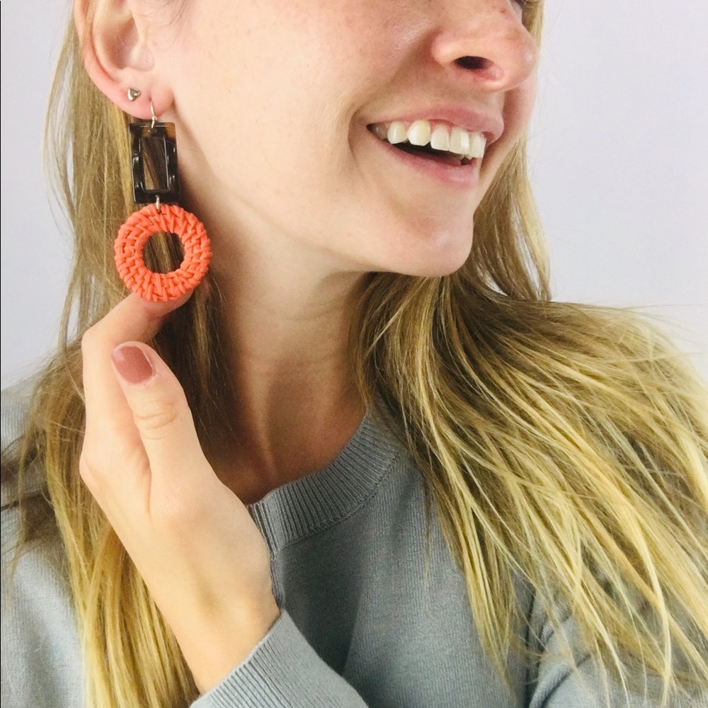 Woven Tortoise Dangle Earrings